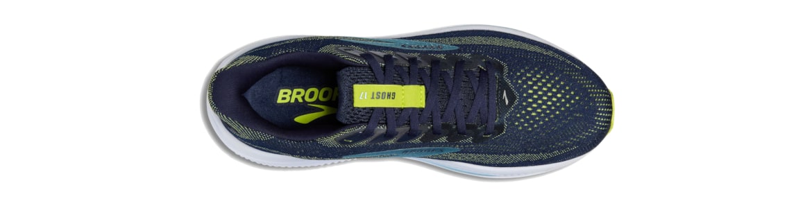 Buty Brooks Ghost 17 Wide męskie granatowe - zdjęcie cholewki