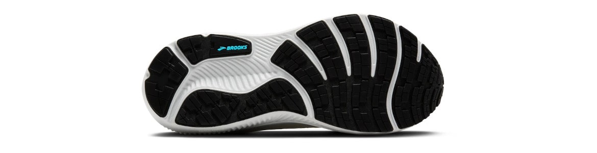 Buty Brooks Ghost 17 z membraną G-Tx (wodoodporne)  damskie kremowo-niebieskie - zdjęcie podeszwy zewnętrznej