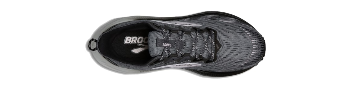 Buty Brooks Ghost Trail szare damskie - zdjęcie cholewki