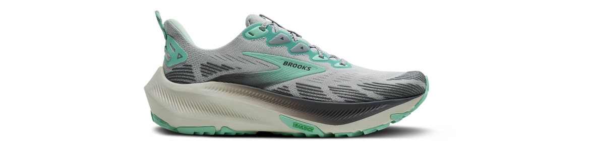 Buty Brooks Ghost Trail szaro-zielone damskie - zdjęcie podeszwy środkowej