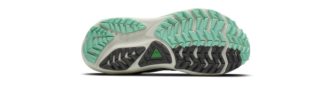 Buty Brooks Ghost Trail szaro-zielone damskie - zdjęcie podeszwy zewnętrznej