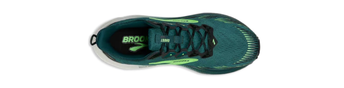 Buty Brooks Ghost Trail zielone męskie - zdjęcie cholewki