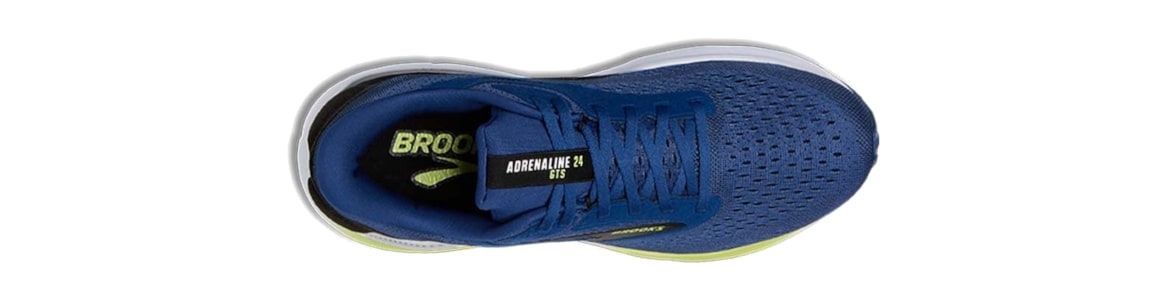 Buty męskie Brooks Adrenaline gts 24 niebieskie - zdjęcie cholewki 