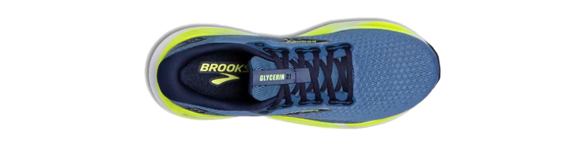 Buty Brooks Glycerin 21 jasnoniebieskie męskie - zdjęcie cholewki