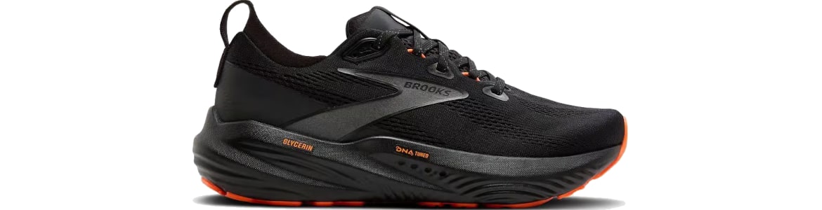 Buty Brooks Glycerin 22 czarno-pomarańczowe męskie - zdjęcie podeszwy środkowej 