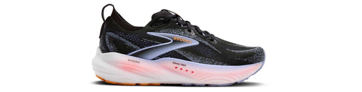 Buty Brooks Glycerin 22 damskie czarno-fioletowe- zdjęcie podeszwy środkowej