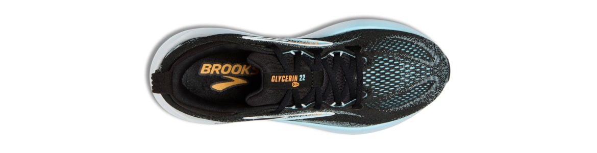 Buty Brooks Glycerin 22 czarno-niebieskie męskie - zdjęcie cholewki