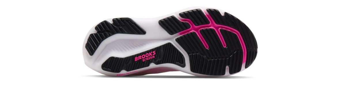 Buty Brooks Glycerin 22 damskie czarno-fioletowe - zdjęcie podeszwy zewnetrznej