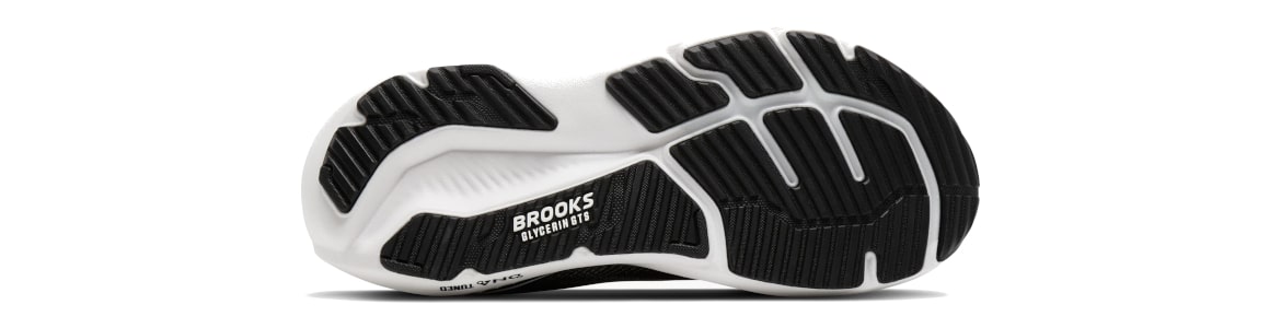 Buty Brooks Glycerin GTS 23 czarno-białe męskie - zdjęcie podeszwy zewnetrznej