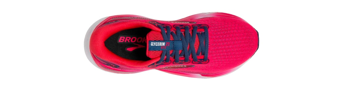 Buty Brooks Glycerin 21 gts  damskie różowe - zdjęcie cholewki