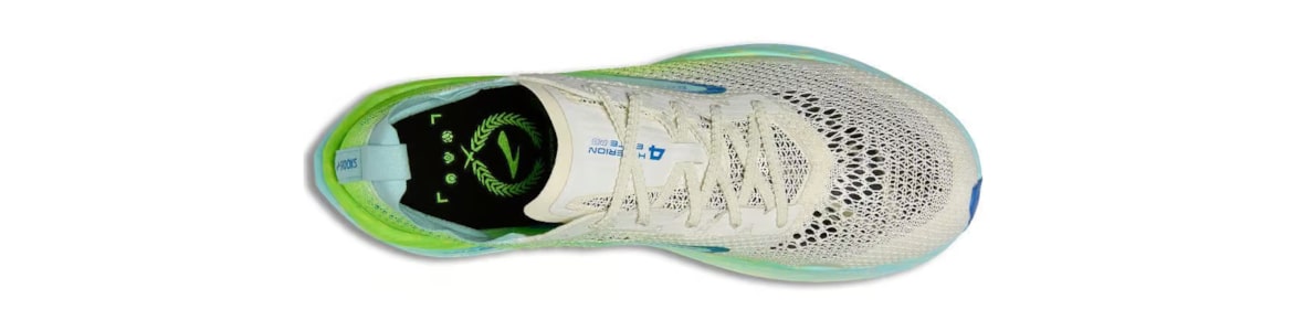 Buty Brooks Hyperion Elite 4 PB męskie biało-zielone - zdjęcie cholewki