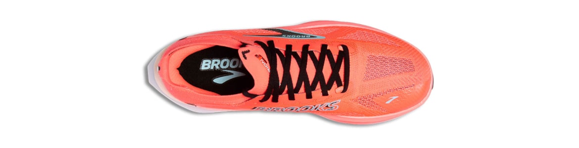 Buty Brooks Hyperion Max 3 pomarańczowe - zdjęcie cholewki