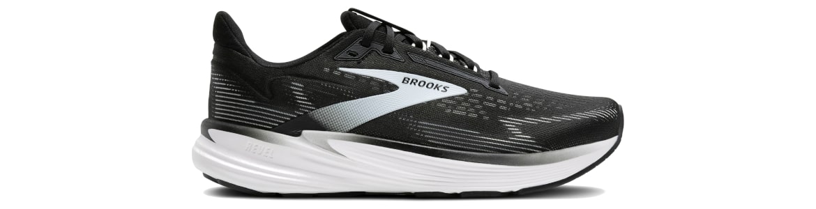 Buty Brooks Ghost 17 męskie czarno-białe - zdjęcie podeszwy środkowej