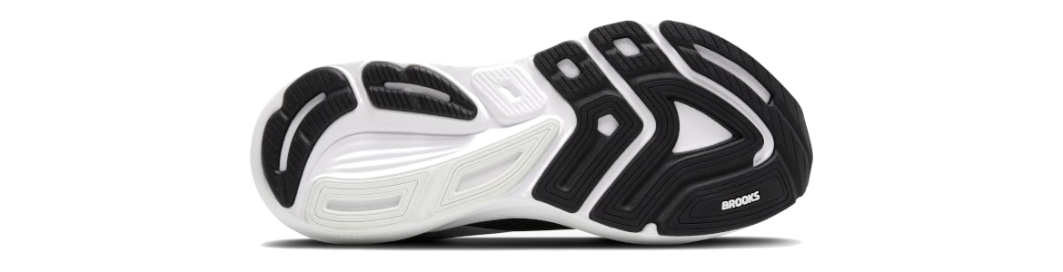 Buty Brooks Ghost 17 męskie czarno-białe - zdjęcie podeszwy zewnętrznej