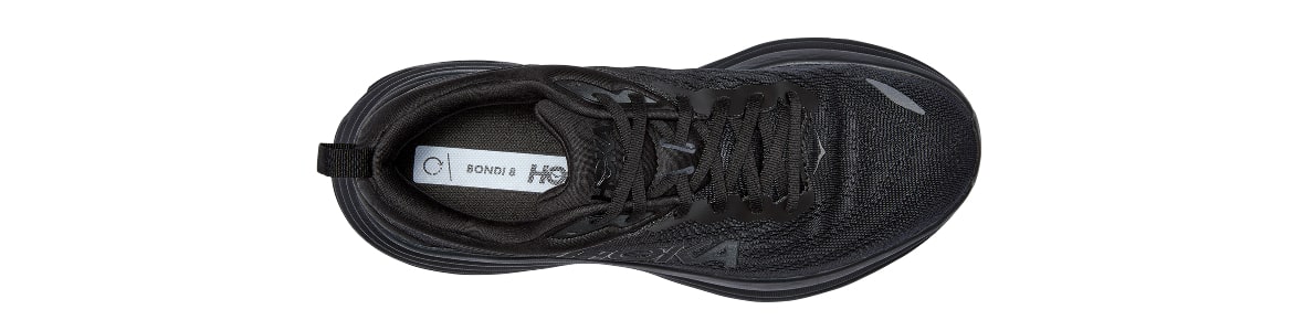 Hoka Bondi 8 Wide czarne - zdjęcie cholewki 