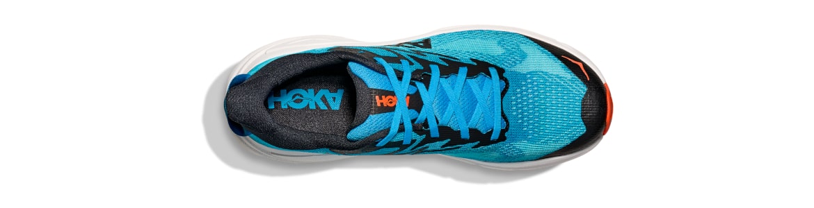 Buty męskie Hoka Challenger art 8 niebieskie - zdjęcie cholewki 