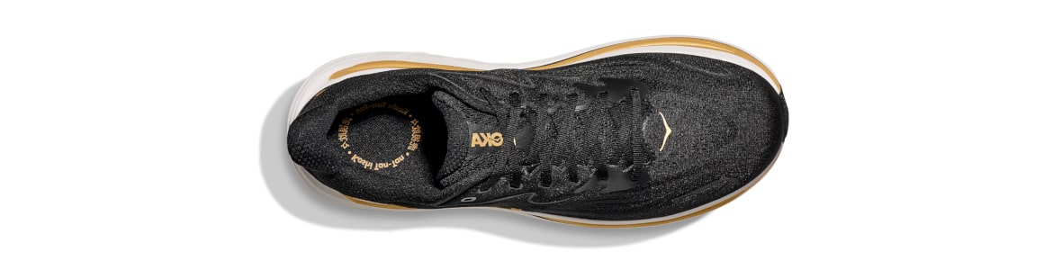Buty męskie Hoka Clifton 10 czarno-złote (BKGD) - zdjęcie cholewki