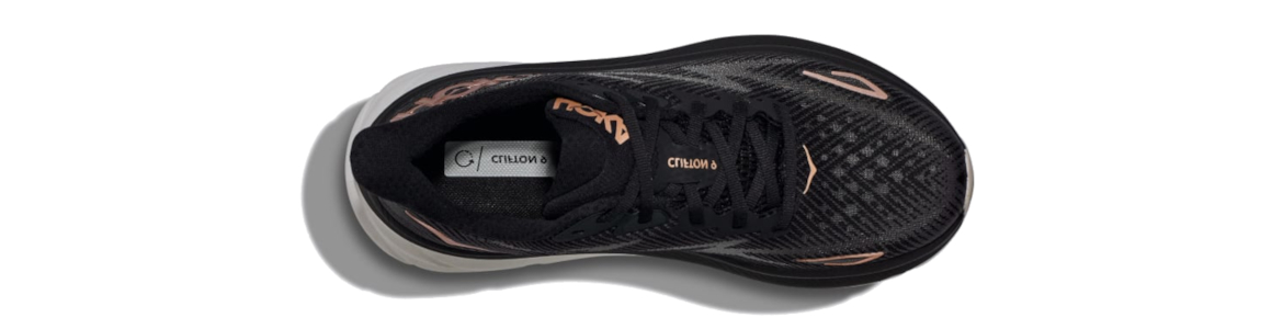 Buty Hoka Clifton 9 damskie  czarne (BRGL) - zdjęcie cholewki