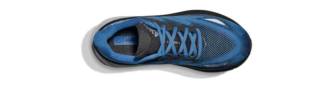 Buty Hoka Clifton 9 z membraną G-TX (wodoodporne) czarno-niebieskie (BGYN) męskie - zdjęcie cholewki