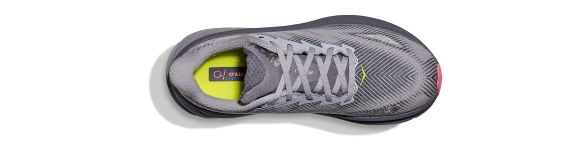 Buty Hoka Clifton 9 z membraną G-TX (wodoodporne) szare (GYSK) damskie - zdjęcie cholewki