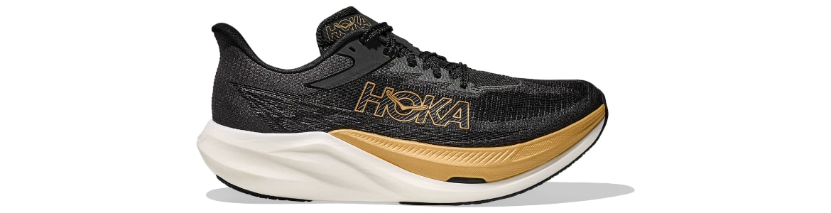 Buty Hoka Rocket X 3 czarno-złote męskie (BKGD) - zdjęcie podeszwy środkowej