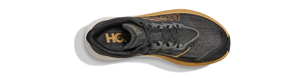 Buty Hoka Rocket X 3 czarno-złote męskie (BKGD) - zdjęcie cholewki