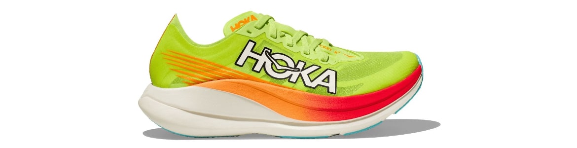 Buty Hoka Rocket X 2 zielono-pomarańczowe męskie (LCS) - zdjęcie podeszwy środkowej