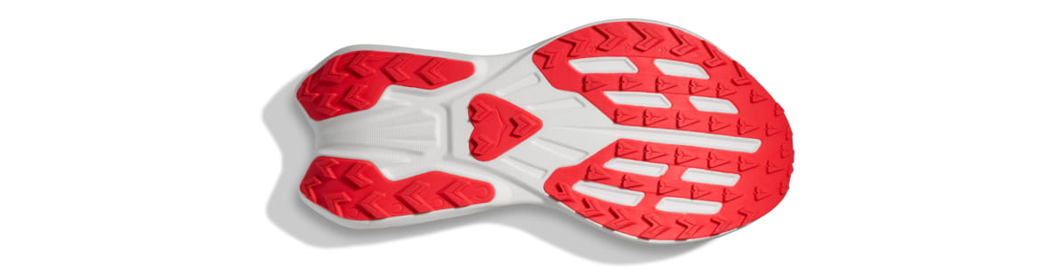 Hoka męskie Rocket X Trail żółto-czerwone (NZN)- zdjęcie podeszwy zewnętrznej