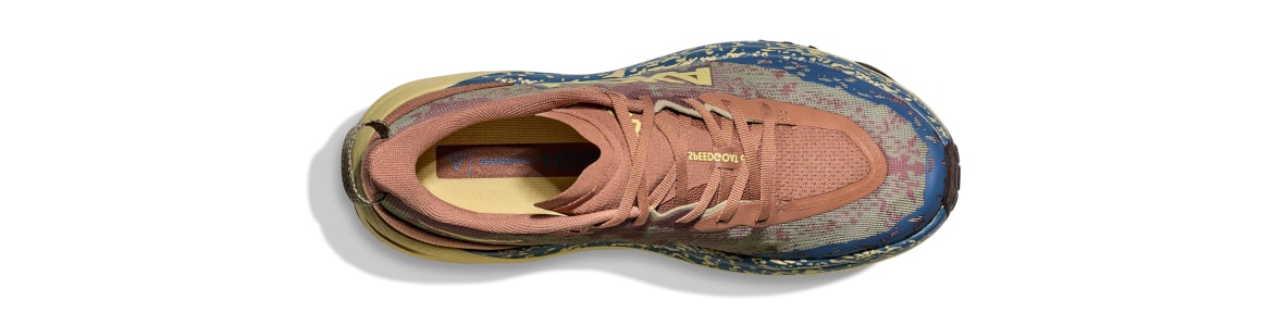 Buty Hoka Speedgoat 6 brązowo-żółte (MPLC) męskie - zdjęcie cholewki