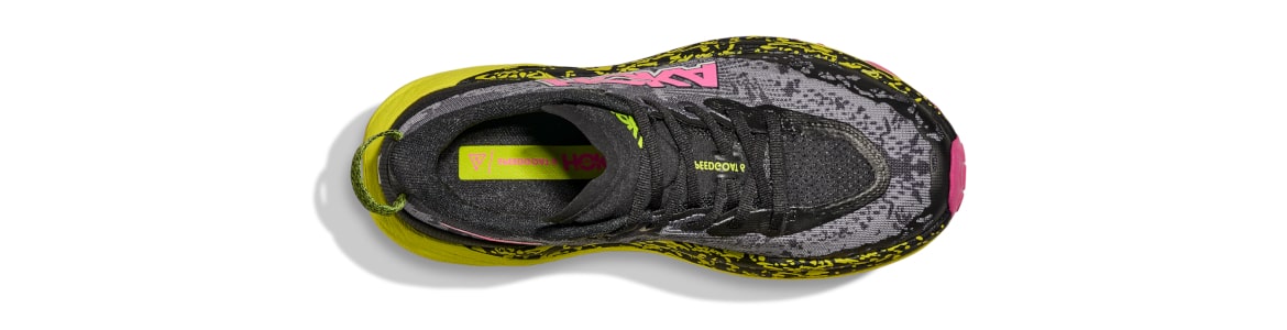 Buty Hoka Speedgoat 6 damskie czarno-żółte (BNNH) - zdjęcie cholewki