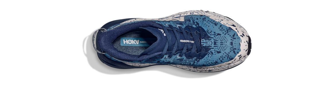 Buty Hoka One One Speedgoat 6 damskie z membraną G-TX (wodoodporne) granatowo-białe (MLLP) - zdjęcie cholewki