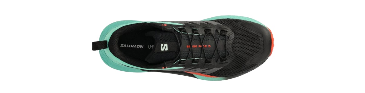 Buty Salomon Sense Ride 5 czarno-zielone - zdjęcie cholewki