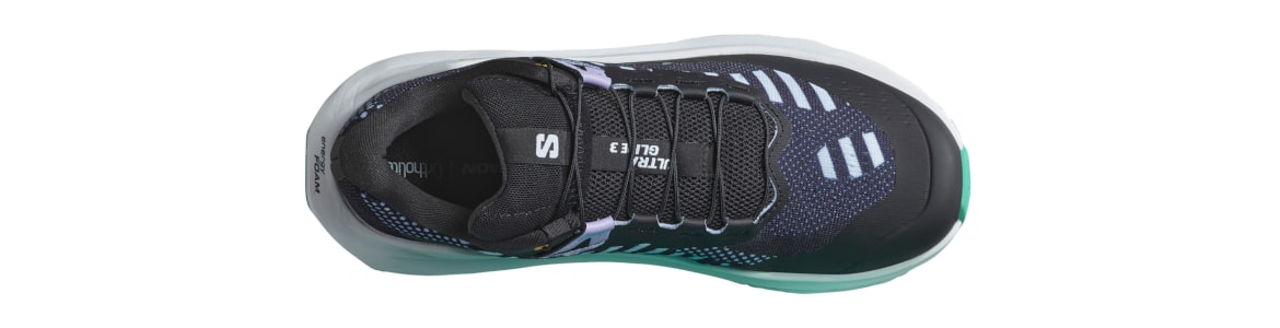 Salomon Ultra Glide 3 Proto Pack damskie czarno-białe - zdjęcie cholewki