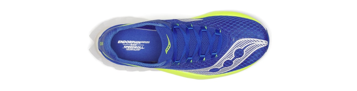 Buty męskie Sauony Endorphin Pro 4 niebieskie - zdjęcie cholewki