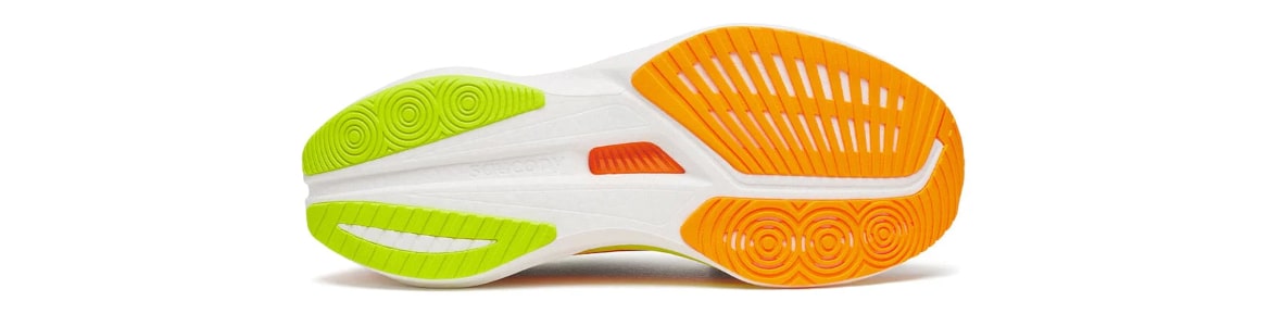 Buty męskie Saucony Endorphin Speed 5 czarno-pomarańczowe - zdjęcie podeszwy zewnętrznej