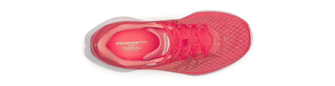Buty męskie Saucony Endorphin Speed 5 koralowe - zdjęcie cholewki
