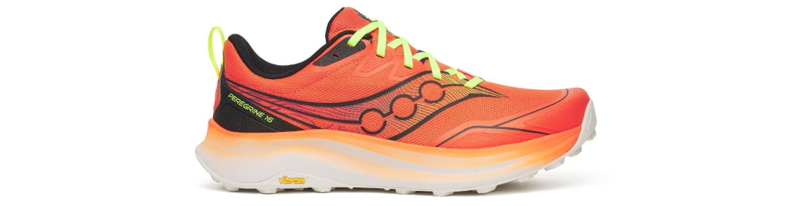 Buty Saucony Peregrine 16 pomarańczowo-czarne - zdjęcie podeszwy środkowej