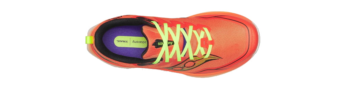 Buty Saucony Peregrine 16 pomarańczowo-czarne - zdjęcie cholewki 