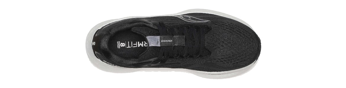 Buty damskie Saucony Ride 18 czarno-białe - zdjęcie cholewki