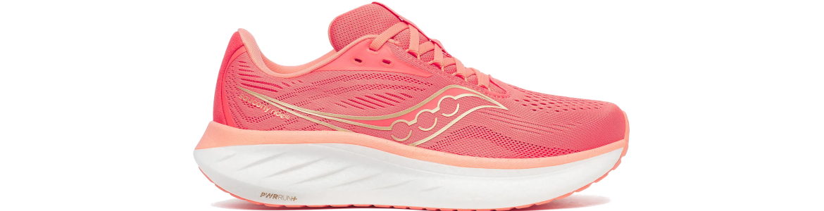 Buty damskie Saucony Ride 18 koralowe - zdjęcie podeszwy środkowej