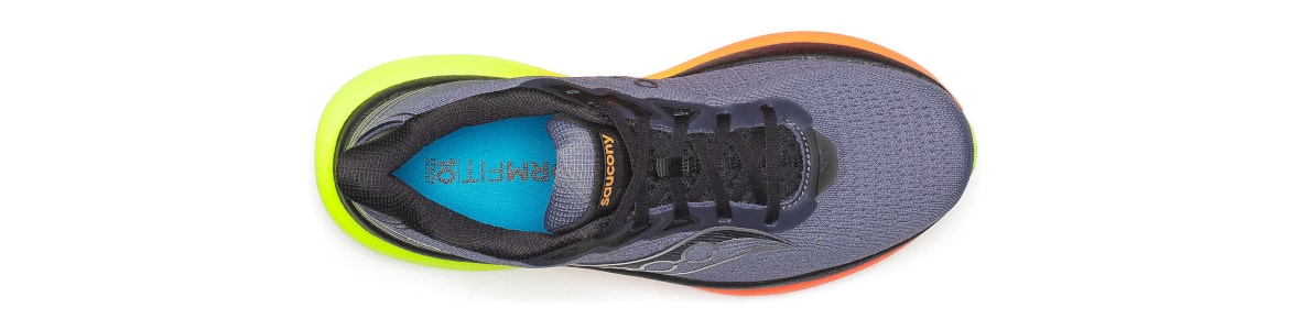 Buty Saucony Triumph 23 szaro-pomarańczowe męskie - zdjęcie cholewki