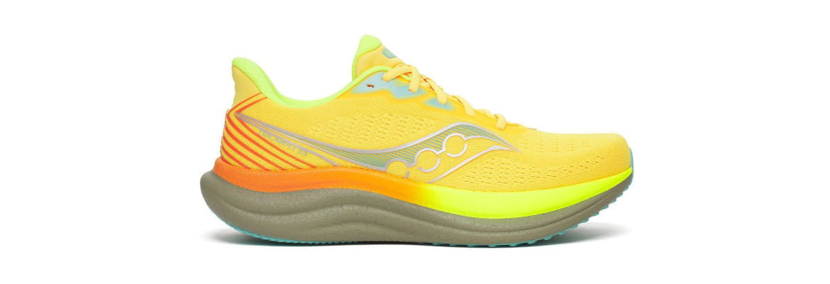 Buty Saucony Triumph 23 żółto-pomarańczowe męskie - zdjęcie podeszwy środkowej 