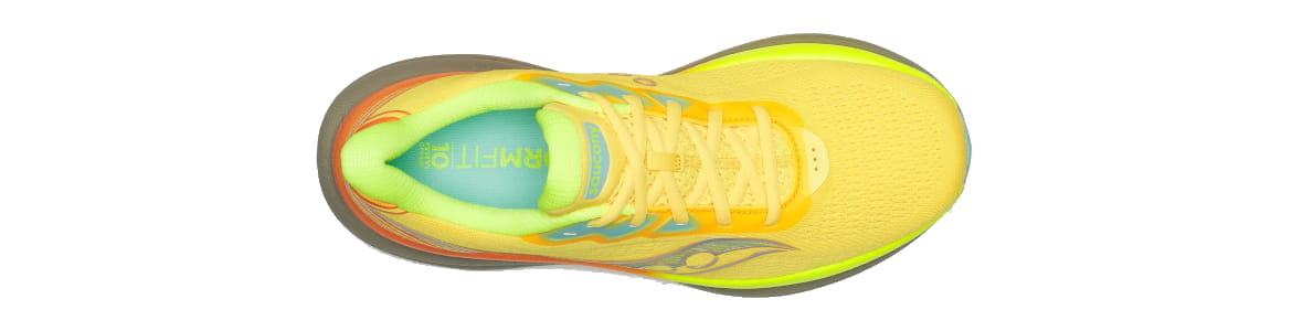 Buty Saucony Triumph 23 żółto-pomarańczowe męskie - zdjęcie cholewki