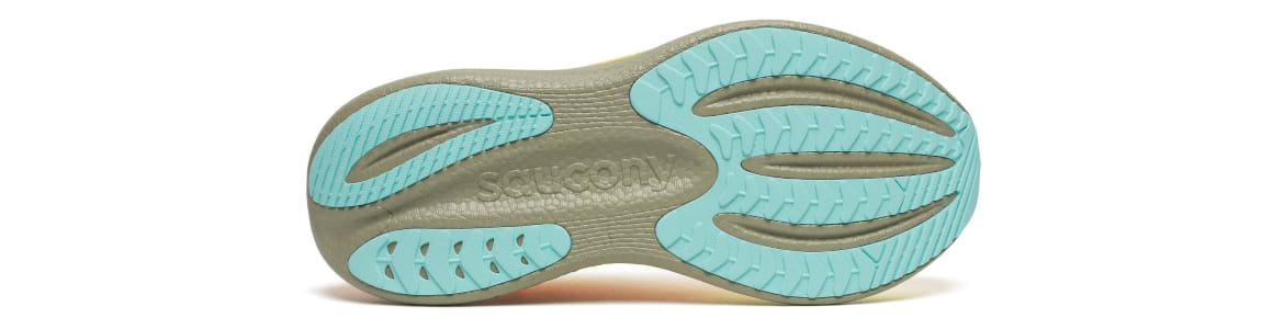 Buty Saucony Triumph 23 żółto-pomarańczowe męskie- zdjęcie podeszwy zewnetrznej