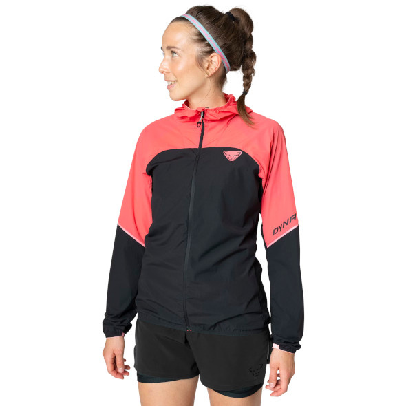 Kurtka Dynafit Alpine Wind Jacket damska koralowo-czarna