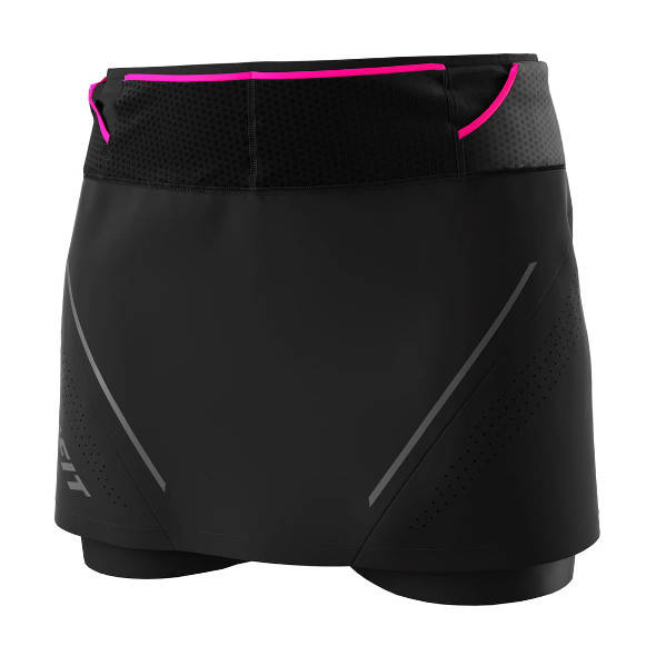 Spódniczka do biegania Dynafit Ultra 2in1 Skirt czarna z różowymi wstawkami 