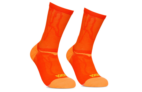 Skarpety Hoka Clifton Crew Run Sock pomarańczowe