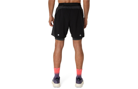 Spodenki Asics Road 2-n-1 7in Short czarne męskie