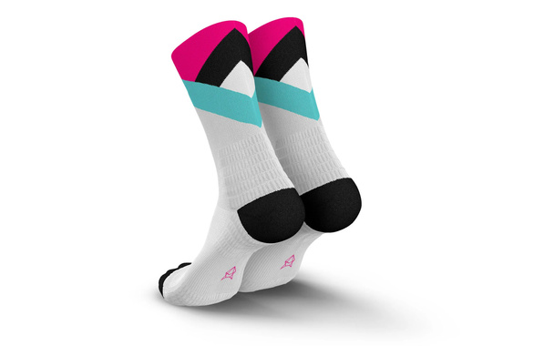 Skarpety Incylence Trail Summits Blaze biało-czarno-różowe