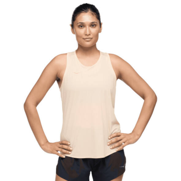 Koszulka Hoka Airolite Run Tank damska jasnopomarańczowa